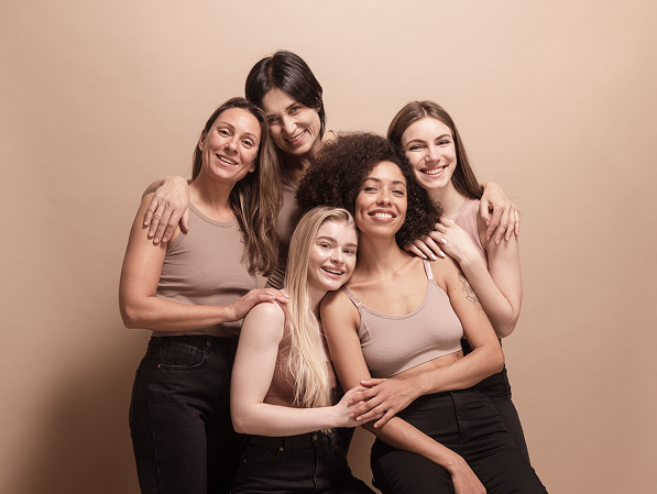 Group of women representing confidence and body positivity